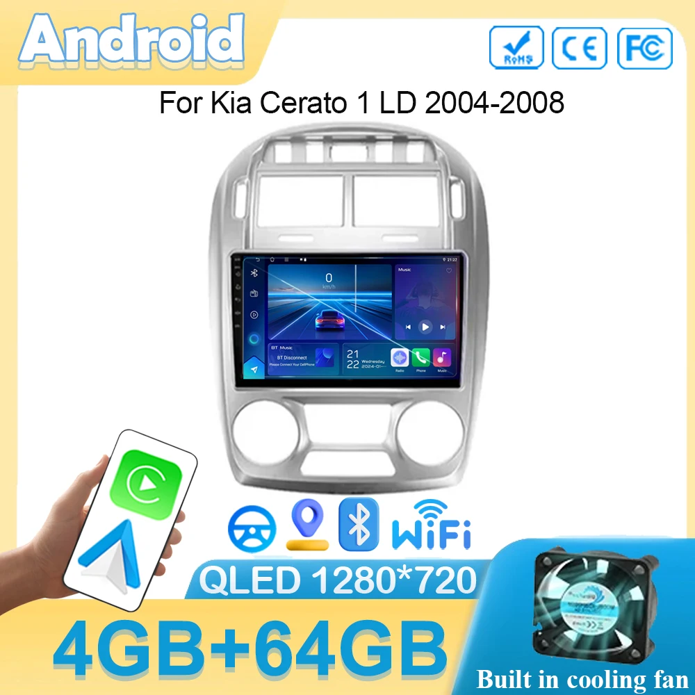 Car Android14 For Kia Cerato 1 LD 2004-2008 Radio Navigation Head Unit Stereo 5G WIFI Multimedia Wireless Carplay Auto Video DVD
Car Android14 For Kia Cerato 1 LD 2004-2008 Radio Navigation Head Unit Stereo 5G WIFI Multimedia Wireless Carplay Auto Video DVD