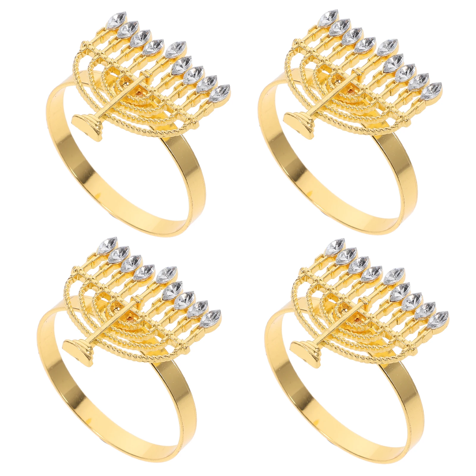 4 Pcs Napkin Rings Reusable Alloy Secure Hold Table Decorations Hanukkah Party Serviette Buckles Wear Resistant
4 Pcs Napkin Rings Reusable Alloy Secure Hold Table Decorations Hanukkah Party Serviette Buckles Wear Resistant