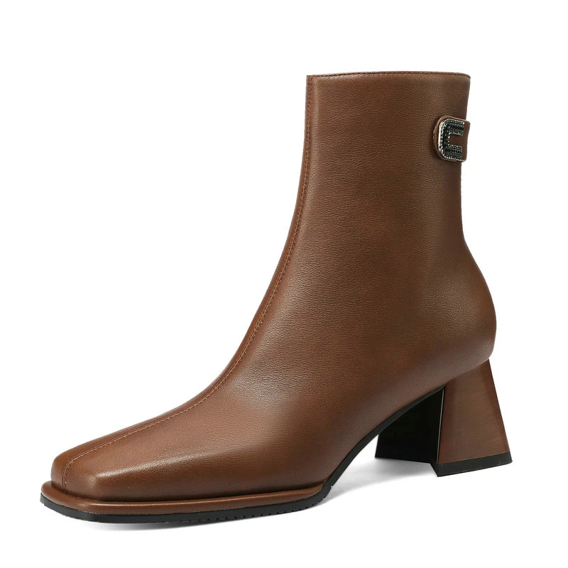 Winter Women Ankle Boots Square Toe High Heels Genuine Leather Shoes Woman Office Ladies Casual Size 34-40
Winter Women Ankle Boots Square Toe High Heels Genuine Leather Shoes Woman Office Ladies Casual Size 34-40