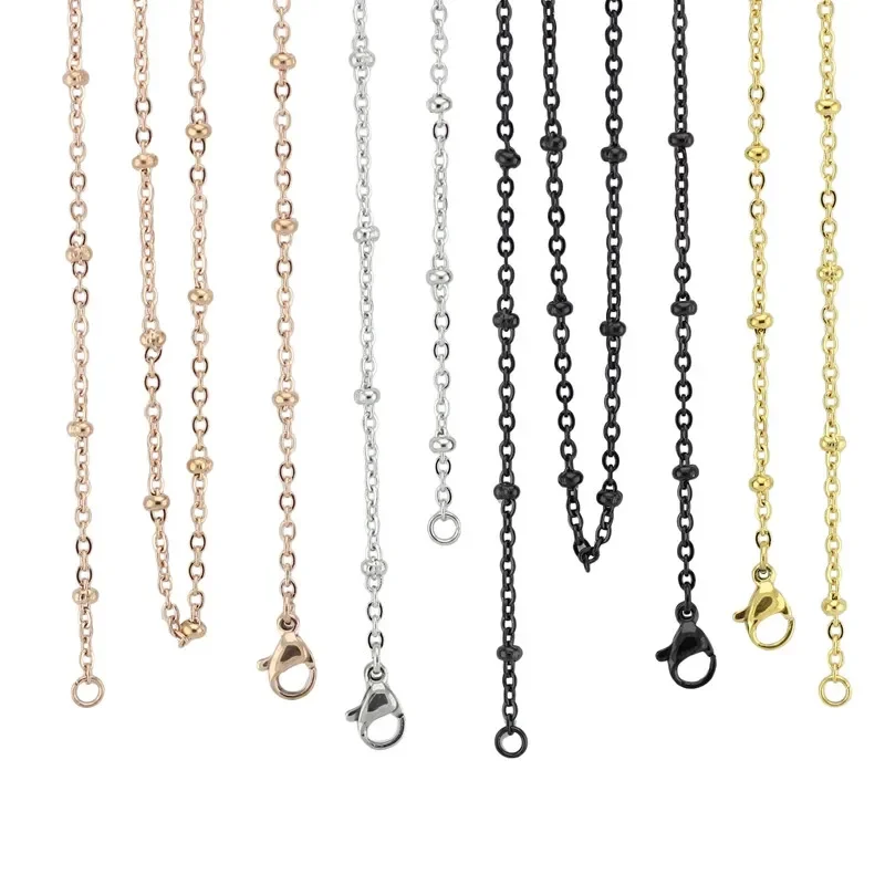 3.0mm 316 Stainless Steel Ball Station Cable Chain Pendant Necklace 18'' 20'' 24'' 28'' 32'' gold/ rose gold/black
3.0mm 316 Stainless Steel Ball Station Cable Chain Pendant Necklace 18'' 20'' 24'' 28'' 32'' gold/ rose gold/black