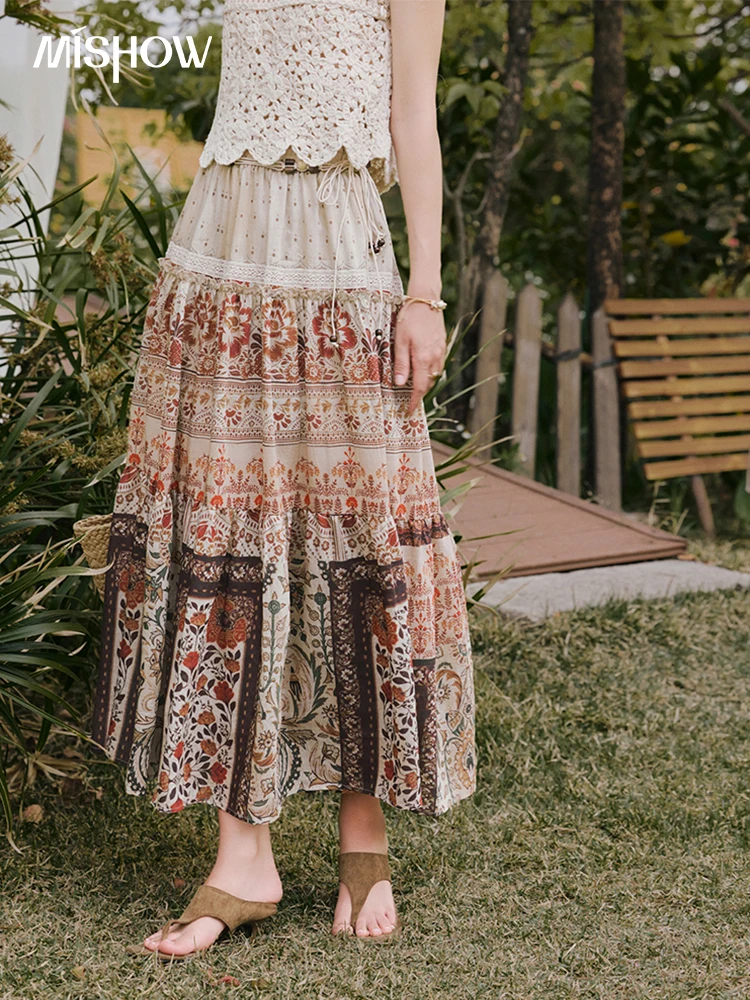 MISHOW New Bohemian Summer Skirt Women New 2025 Print High Waist Slimming Holiday Style Midi Skirts Female Vintage MXE33B0735
MISHOW New Bohemian Summer Skirt Women New 2025 Print High Waist Slimming Holiday Style Midi Skirts Female Vintage MXE33B0735
