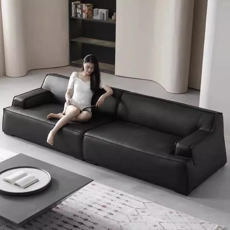 Black Living Room Sofa European Minimalist Leather Designer Leather Lounge Couch Double Sleeper Modern Canape Salon Furniture
Black Living Room Sofa European Minimalist Leather Designer Leather Lounge Couch Double Sleeper Modern Canape Salon Furniture