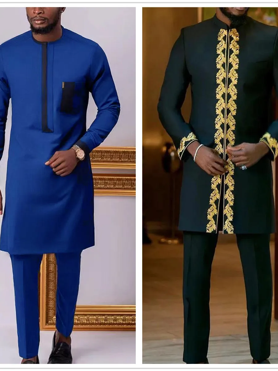 Мужской этнический длинный костюм с позолотой, комплект irt и длинные брюки, осенний сезон, повседневная спортивная одежда для молодых мужчин
Мужской этнический длинный костюм с позолотой, комплект irt и длинные брюки, осенний сезон, повседневная спортивная одежда для молодых мужчин