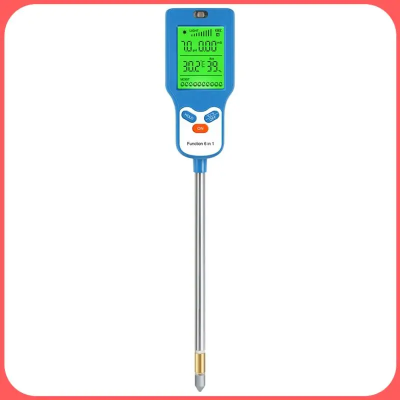 6-In-1 Soil Tester Multi-Function Digital Soil PH Tester Accurate Analyzer Forgarden, Plants, Lawn
6-In-1 Soil Tester Multi-Function Digital Soil PH Tester Accurate Analyzer Forgarden, Plants, Lawn
