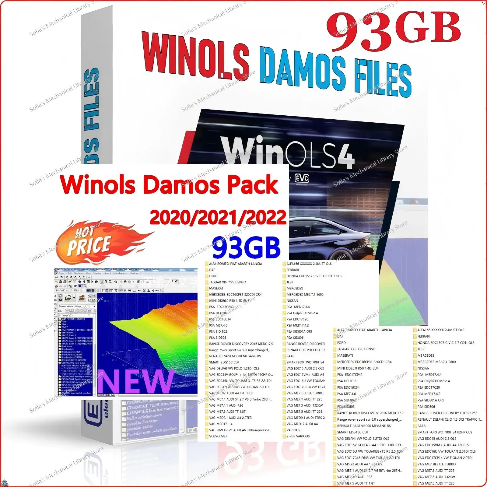 Newest hot sale 93GB WINOLS DAMOS Big Archive/Damos Mappacks for Winols Software BIG PACK Package/ Chip Tuning maps file
Newest hot sale 93GB WINOLS DAMOS Big Archive/Damos Mappacks for Winols Software BIG PACK Package/ Chip Tuning maps file