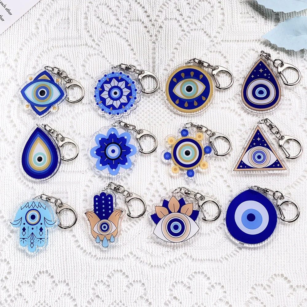 12PCS Lucky Blue Evil Eye Acrylic Keychain Accessories Cute Keyrings Friends Gifts Cartoon Bag Charms Funny Backpack Pendant
12PCS Lucky Blue Evil Eye Acrylic Keychain Accessories Cute Keyrings Friends Gifts Cartoon Bag Charms Funny Backpack Pendant
