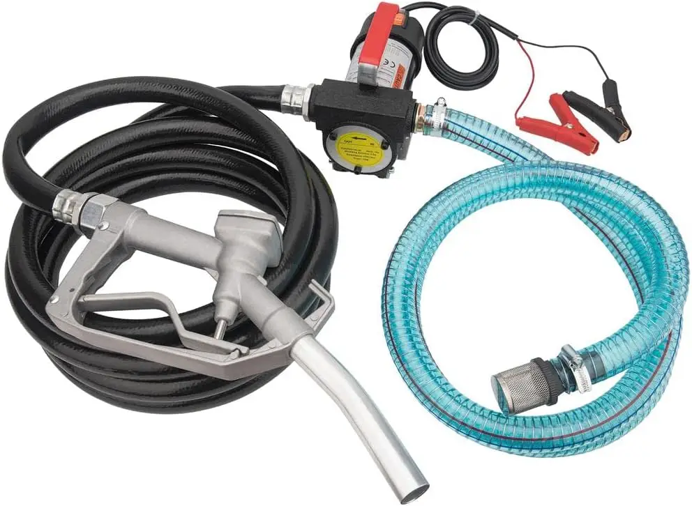 12V Electric Self-Priming Fuel Transfer Pump for Diesel, Kerosene, Oil - 10GPM with Hose Nozzle
12V Electric Self-Priming Fuel Transfer Pump for Diesel, Kerosene, Oil - 10GPM with Hose Nozzle