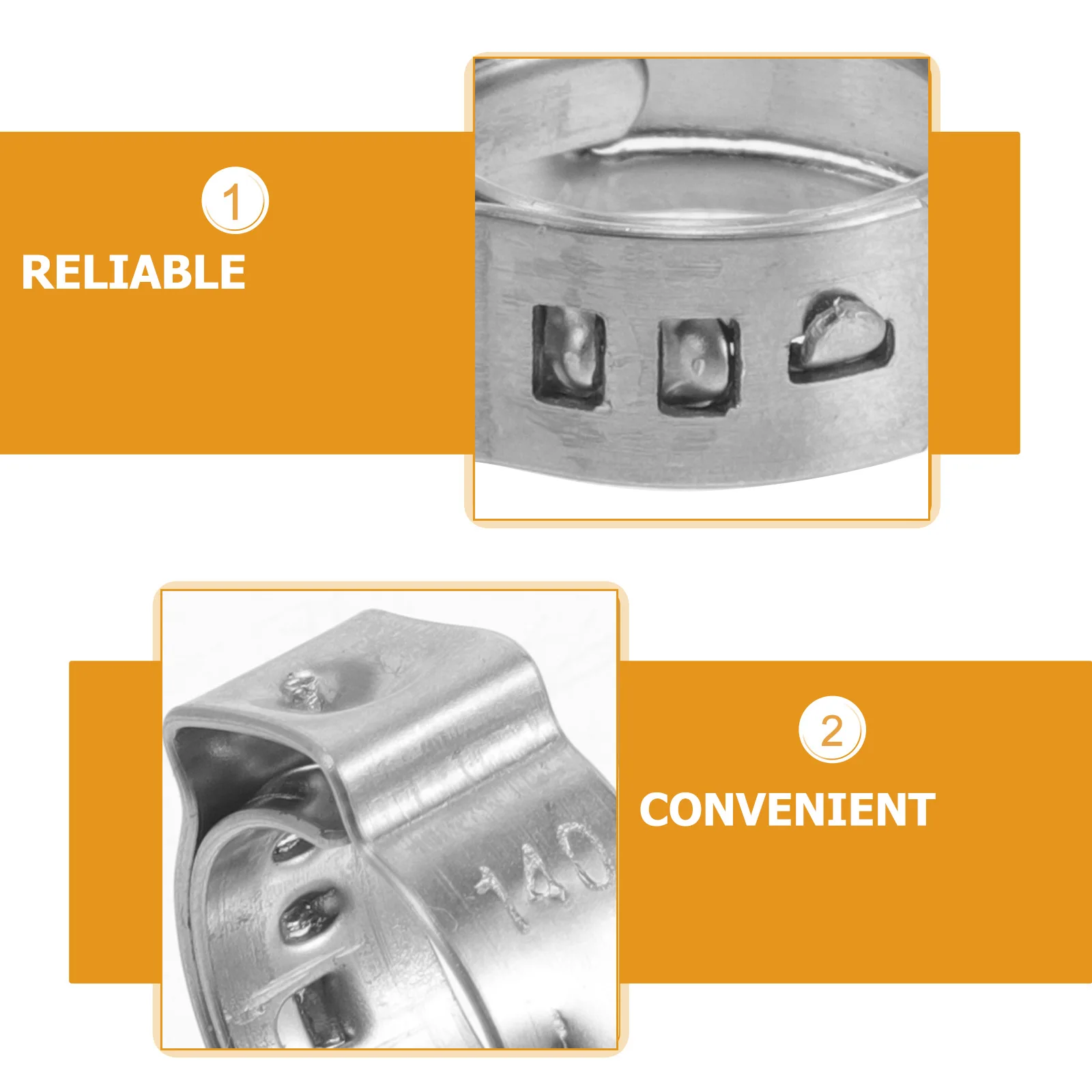 50Pcs Durable Stainless Steel Pex Crimp Rings Hose Clamps Tubing Clips Pinch Clamps for Fuel Lines Vacuum Garden Hose
50Pcs Durable Stainless Steel Pex Crimp Rings Hose Clamps Tubing Clips Pinch Clamps for Fuel Lines Vacuum Garden Hose