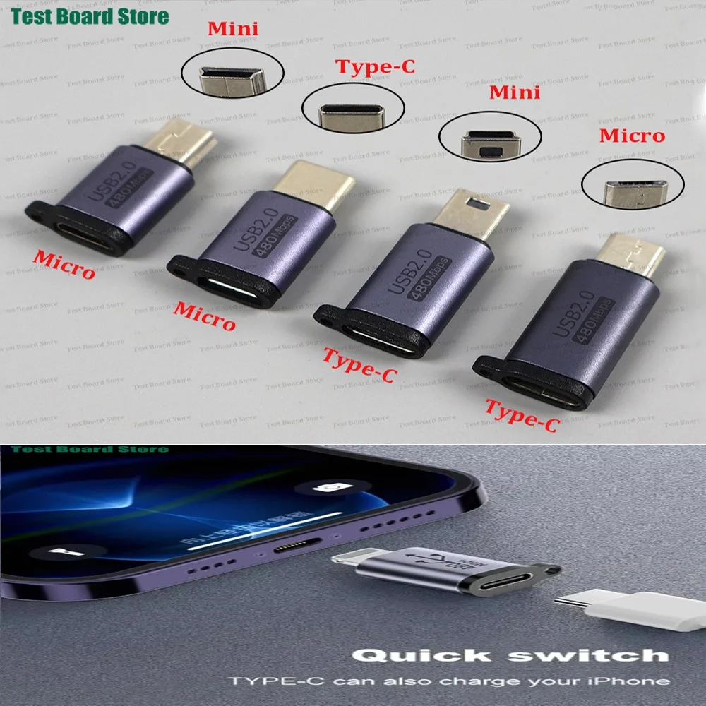 1-10PCS USB Type-C Adapter Type C To Micro To Mini USB Female To Male Converters For Phone Tablet Camera Charger Data Sync
1-10PCS USB Type-C Adapter Type C To Micro To Mini USB Female To Male Converters For Phone Tablet Camera Charger Data Sync