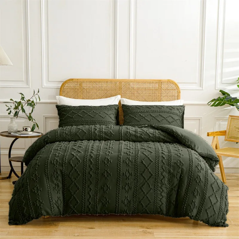 2/3pcs Tufted Beige Duvet Cover Full/Queen/King Size Boho Tufted Microfiber Bedding Set All Seasons for Home Wedding Decoration
2/3pcs Tufted Beige Duvet Cover Full/Queen/King Size Boho Tufted Microfiber Bedding Set All Seasons for Home Wedding Decoration