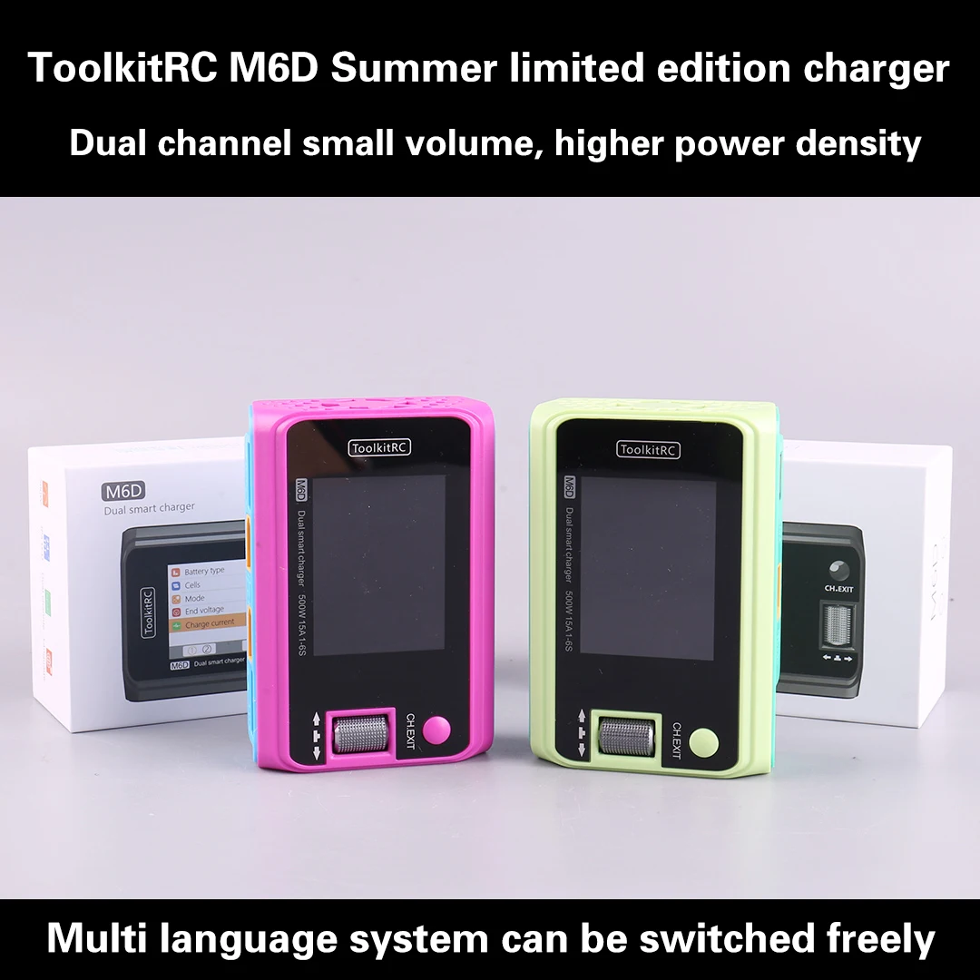 ToolkitRC M6D Зеленый Фиолетовый 500 Вт 15 А постоянного тока Двухканальное интеллектуальное зарядное устройство Разрядник для 1-6S Lipo Батарея FPV Модель Запасная часть Замена
ToolkitRC M6D Зеленый Фиолетовый 500 Вт 15 А постоянного тока Двухканальное интеллектуальное зарядное устройство Разрядник для 1-6S Lipo Батарея FPV Модель Запасная часть Замена