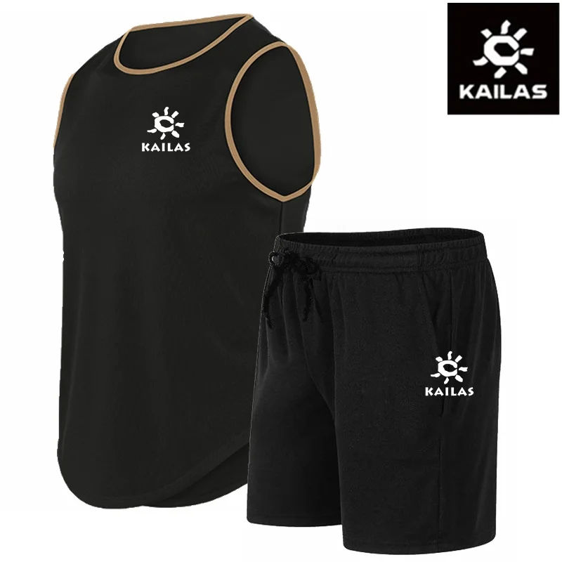 Летний спортивный костюм KAILAS для мужчин и женщин, сетчатый, быстросохнущий, дышащий, для бега, тренировок, жилет без рукавов для фитнеса + шорты
Летний спортивный костюм KAILAS для мужчин и женщин, сетчатый, быстросохнущий, дышащий, для бега, тренировок, жилет без рукавов для фитнеса + шорты