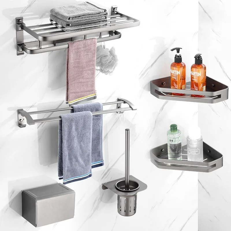 Shelf Gun Gray Space Aluminum Towel Rack 
Shelf Gun Gray Space Aluminum Towel Rack