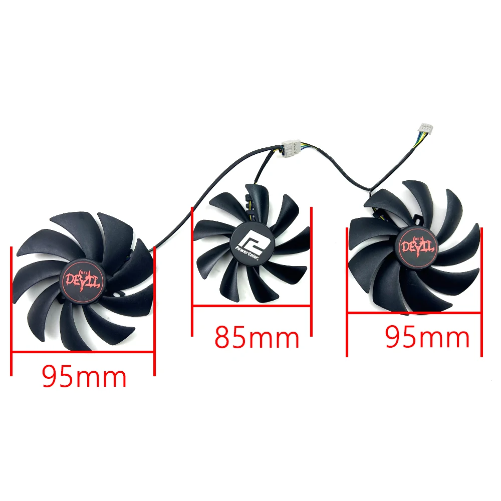 95MM 85MM 4PIN Cooling Fan For POWERCOLOR Radeon 6800 6700 6750 6900 6950 XT Red Devil OC VIDEO CARD FANS
95MM 85MM 4PIN Cooling Fan For POWERCOLOR Radeon 6800 6700 6750 6900 6950 XT Red Devil OC VIDEO CARD FANS