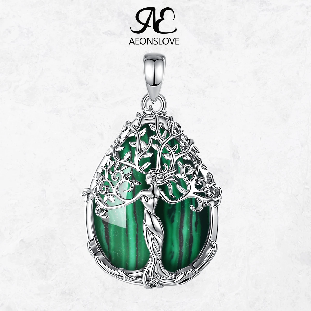AEONSLOVE Malachite Tree of Life Necklace Teardrop Healing Stone Pendant Spiritual Jewelry Birthday Party Gift for Women Mom
AEONSLOVE Malachite Tree of Life Necklace Teardrop Healing Stone Pendant Spiritual Jewelry Birthday Party Gift for Women Mom