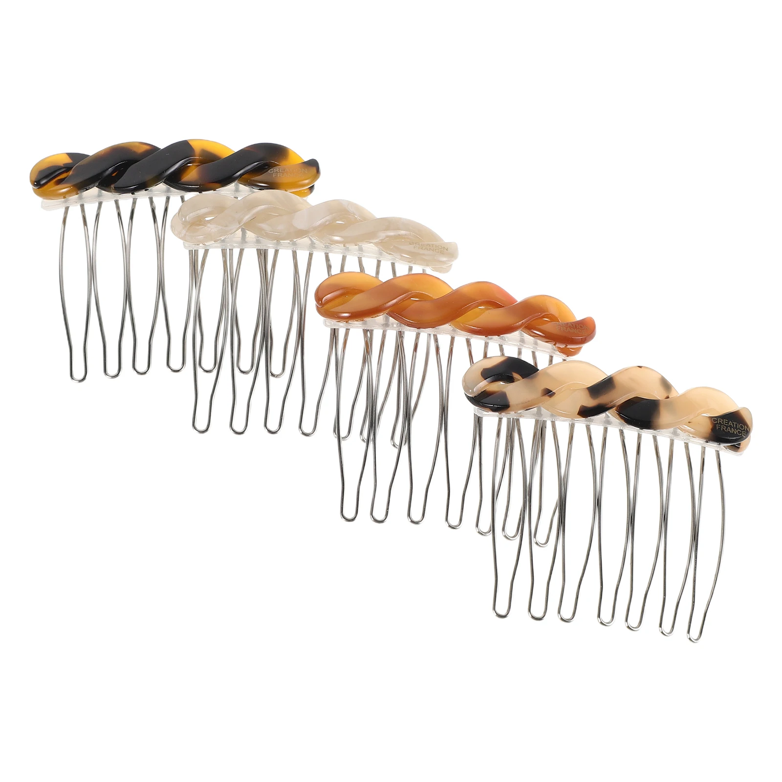 4Pcs Mini Hair Comb Clips Side Sweep Bangs Holder Elegant Bridal Headpiece Acetate Teeth Grip Design Chic Half-Up French Style
4Pcs Mini Hair Comb Clips Side Sweep Bangs Holder Elegant Bridal Headpiece Acetate Teeth Grip Design Chic Half-Up French Style