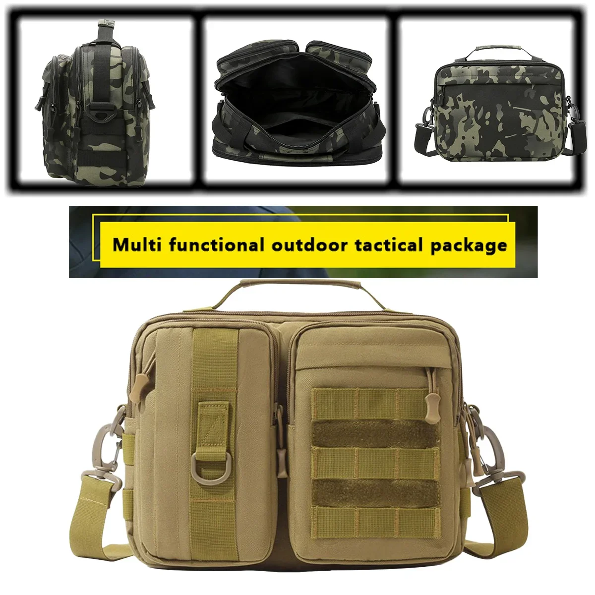Tactical Outdoor Handbags Shoulder Bag Camping for Man Hiking Travel Climbing Fishing Sling Crossbody Hunting Weekend Molle Bag
Tactical Outdoor Handbags Shoulder Bag Camping for Man Hiking Travel Climbing Fishing Sling Crossbody Hunting Weekend Molle Bag