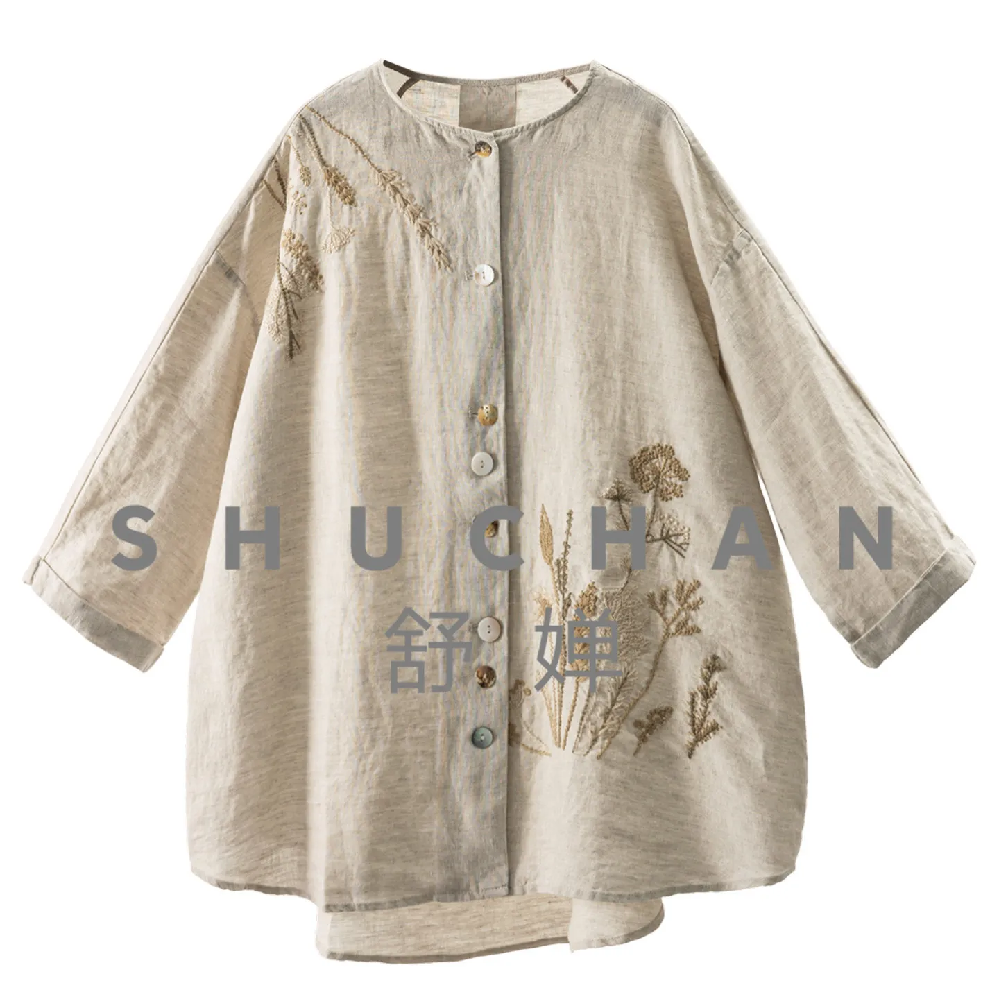 Linen Shirt Loose High Quality, Simple and Unhurried, Wheat Wave Embroidery European Standard Linen Loose Shirt Women 33G0
Linen Shirt Loose High Quality, Simple and Unhurried, Wheat Wave Embroidery European Standard Linen Loose Shirt Women 33G0