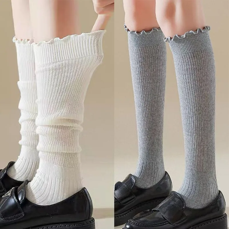 Autumn Winter Wood Ear Ruffle Stocking Cute Cotton Moisture-wicking Calf Socks Solid Color Socks for Sweet Women Fashion Hosiery
Autumn Winter Wood Ear Ruffle Stocking Cute Cotton Moisture-wicking Calf Socks Solid Color Socks for Sweet Women Fashion Hosiery