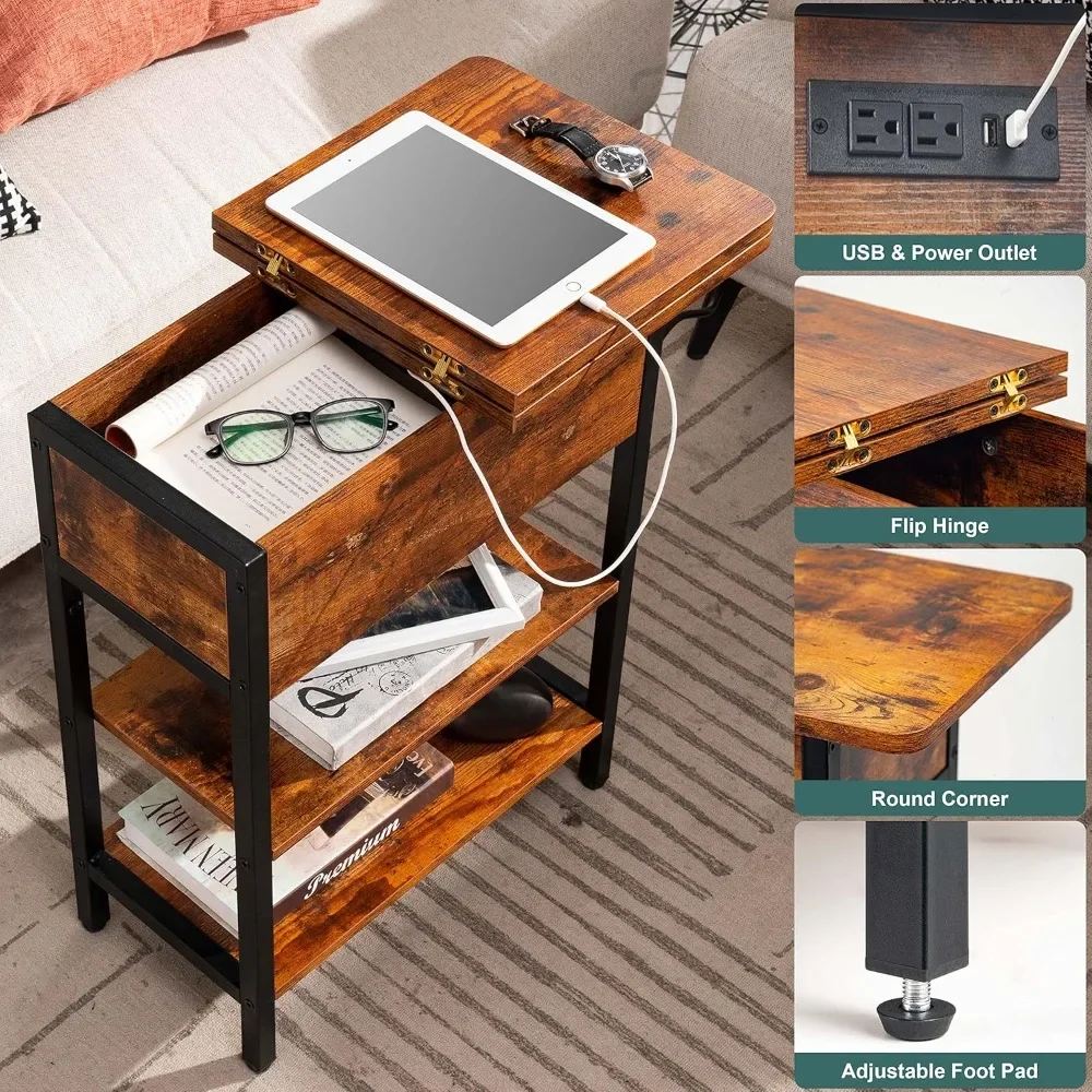Bedside tables with USB ports and sockets, living rooms, bedrooms, narrow bedside tables and storage racks for small Spaces
Bedside tables with USB ports and sockets, living rooms, bedrooms, narrow bedside tables and storage racks for small Spaces