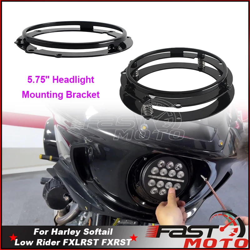 5.75 inch Headlight Bracket Kit For Harley Low Rider EI Diablo ST FXRST Motorcycle 5-3/4" Round Headlamp Holder Ring 2022-2025
5.75 inch Headlight Bracket Kit For Harley Low Rider EI Diablo ST FXRST Motorcycle 5-3/4" Round Headlamp Holder Ring 2022-2025