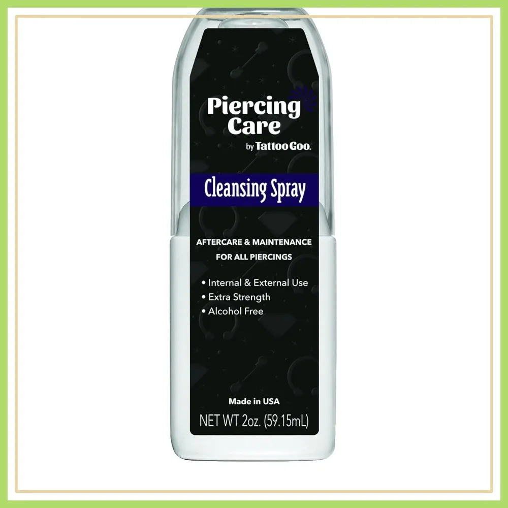 Tattoo Goo Piercing Care Cleansing Spray, 2 oz, No Alcohol Aftercare Spray for Oral & Dermal Use, Antiseptic Piercing Cleaner, Helps Prevent Infection & Irritation
Tattoo Goo Piercing Care Cleansing Spray, 2 oz, No Alcohol Aftercare Spray for Oral & Dermal Use, Antiseptic Piercing Cleaner, Helps Prevent Infection & Irritation