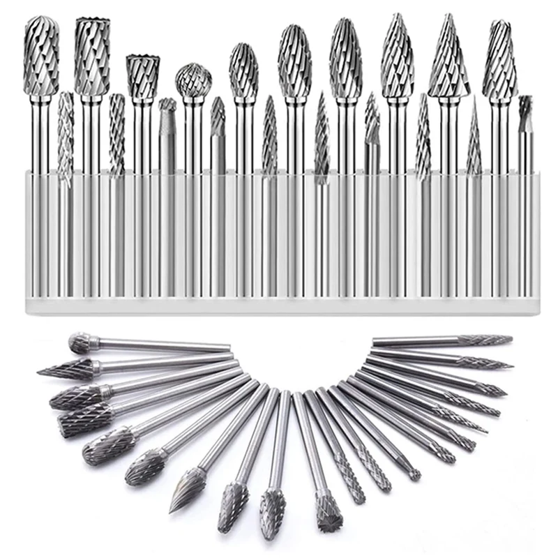 20/10PCS Tungsten Carbide Burr Set Double Cut Steel Rotary Die Grinder Milling Bit Shank Carving Set Rotary Tool
20/10PCS Tungsten Carbide Burr Set Double Cut Steel Rotary Die Grinder Milling Bit Shank Carving Set Rotary Tool
