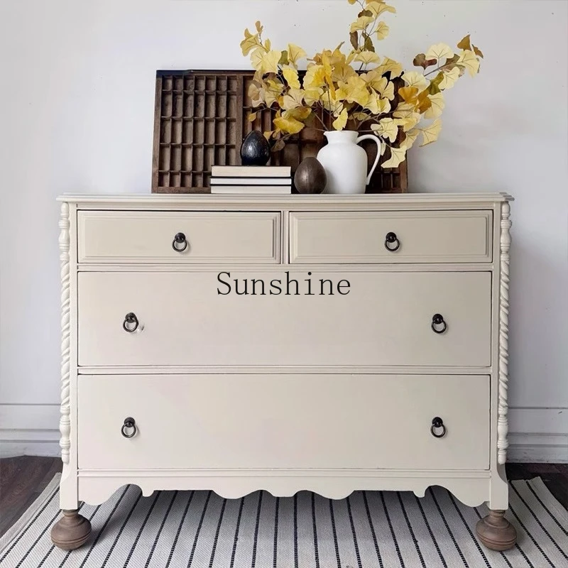 French solid wood small apartment bedroom chest cabinet storage cabinet living room wall locker
French solid wood small apartment bedroom chest cabinet storage cabinet living room wall locker