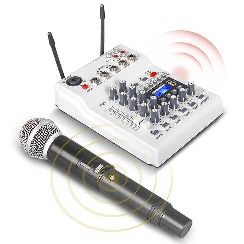 dj controller 2-channel music power stereo mixer Kit MIC USB Sound Card UHF wireless microphone audio console mixer Kit
dj controller 2-channel music power stereo mixer Kit MIC USB Sound Card UHF wireless microphone audio console mixer Kit