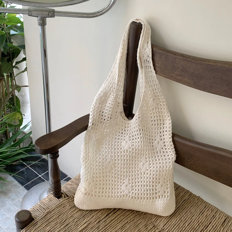 Hollow Out Knitted Weave Shoulder Bag Solid Color Braided Knitted Shopper Tote Bag Beach Travel Handbag
Hollow Out Knitted Weave Shoulder Bag Solid Color Braided Knitted Shopper Tote Bag Beach Travel Handbag