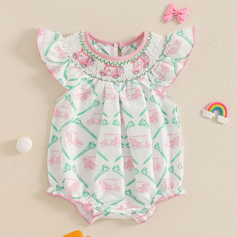 0-18Months Newborn Baby Girls Rompers Golf Cart Embroidery Round Neck Fly Sleeve Infant Bodysuits Jumpsuits
0-18Months Newborn Baby Girls Rompers Golf Cart Embroidery Round Neck Fly Sleeve Infant Bodysuits Jumpsuits