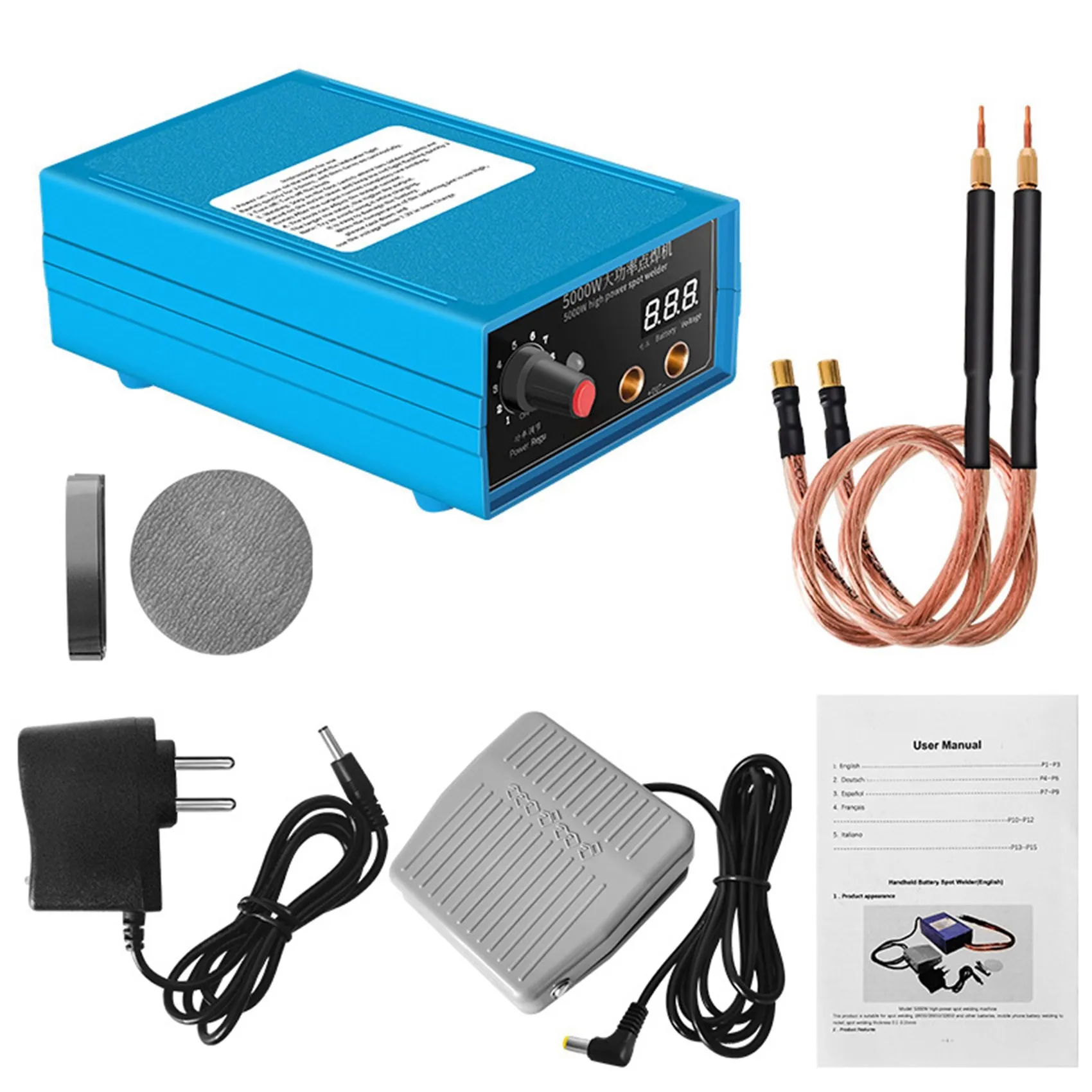 5000W High Power Handheld Spot Welder Mini Portable 0.28 Inch Display Screen 0-800A Current Spot Welder EU Plug
5000W High Power Handheld Spot Welder Mini Portable 0.28 Inch Display Screen 0-800A Current Spot Welder EU Plug