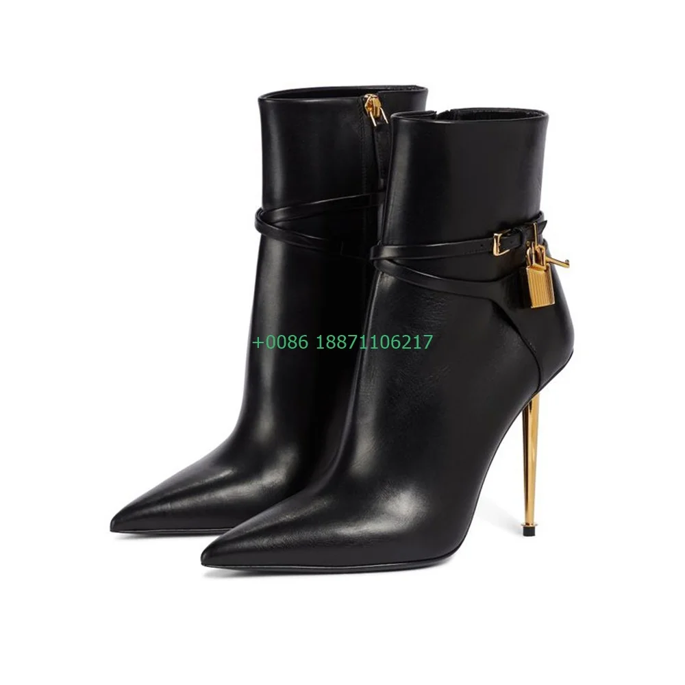 Metal Sexy Catwalk Leather Boots 2024 Autumn New Pointed Toe Model Stiletto Short Boots Fashion Party Office Casual Zipper Boots
Metal Sexy Catwalk Leather Boots 2024 Autumn New Pointed Toe Model Stiletto Short Boots Fashion Party Office Casual Zipper Boots
