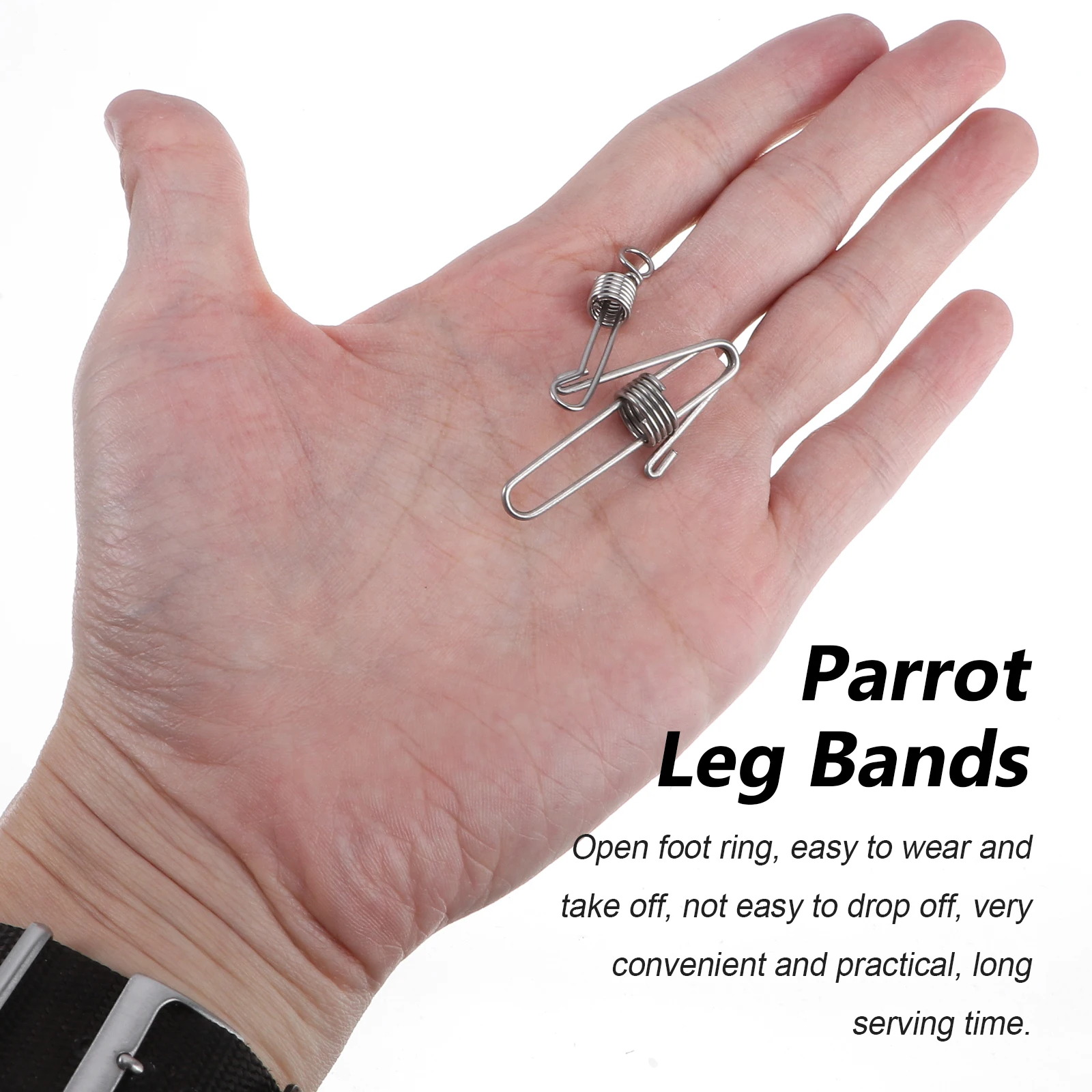 2pcs Stainless Steel Parrot Foot Rings Durable Practical Metal Bird Anklets Smooth Safe Pet Supplies Leg Buckle Home Use
2pcs Stainless Steel Parrot Foot Rings Durable Practical Metal Bird Anklets Smooth Safe Pet Supplies Leg Buckle Home Use
