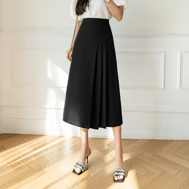 New Fashion High Waist A-line Pleated Midi Skirts Women Korean Style Office Lady Elegant Long Skirt Spring Autumn Casual Skirts
New Fashion High Waist A-line Pleated Midi Skirts Women Korean Style Office Lady Elegant Long Skirt Spring Autumn Casual Skirts
