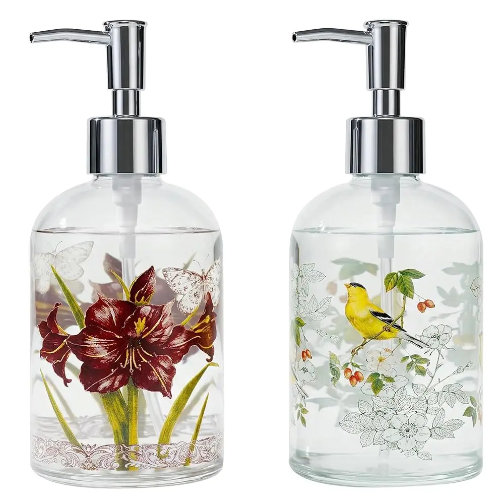 17oz Glass Soap and Lotion Dispenser Bottle with Rust Proof Plastic Pump Refillable Liquid Pump Bottle Great for Kitchen, Bat
17oz Glass Soap and Lotion Dispenser Bottle with Rust Proof Plastic Pump Refillable Liquid Pump Bottle Great for Kitchen, Bat