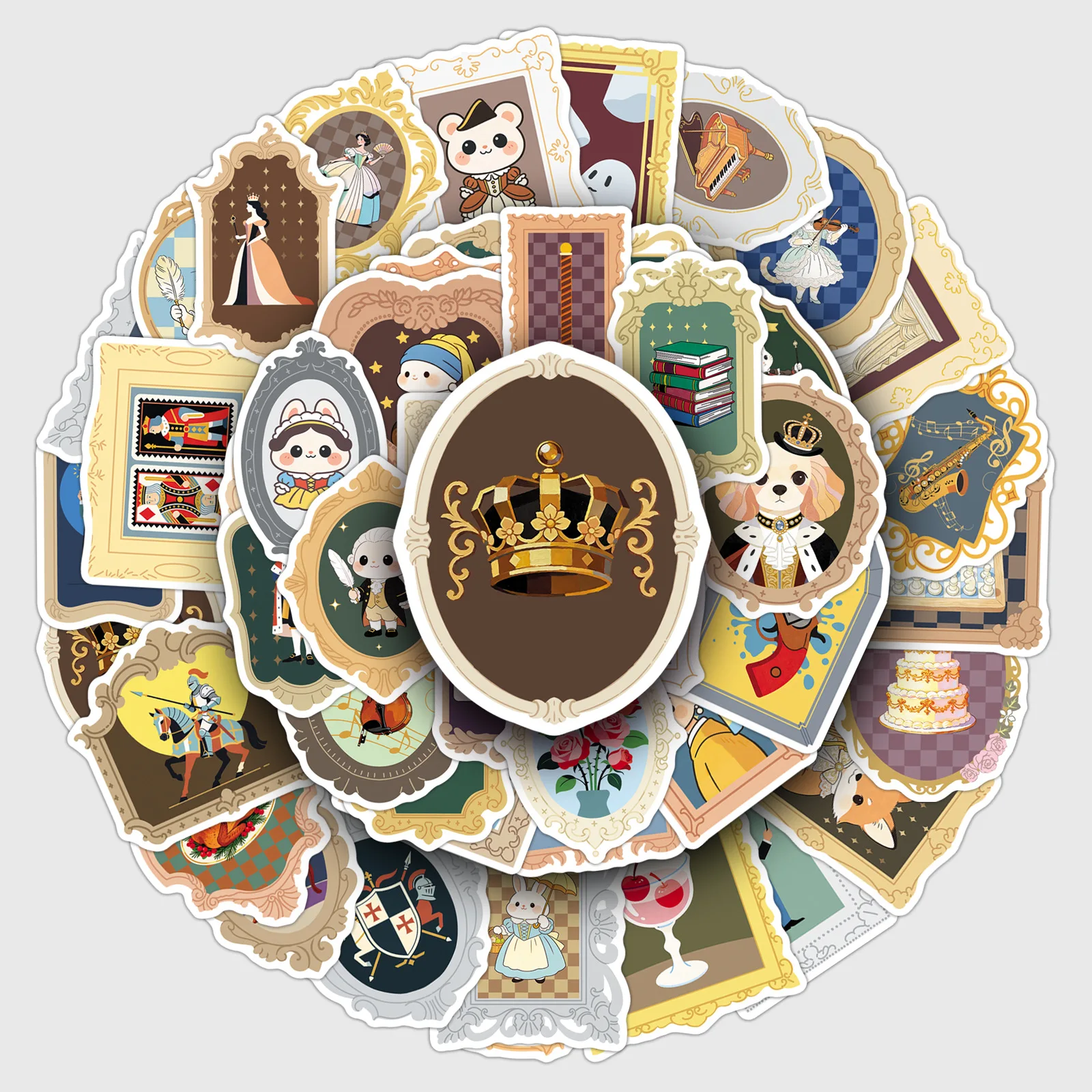 50 original classical picture frame stickers, artistic cartoon art, retro creative waterproof decoration, water cup stationery stickers
50 original classical picture frame stickers, artistic cartoon art, retro creative waterproof decoration, water cup stationery stickers