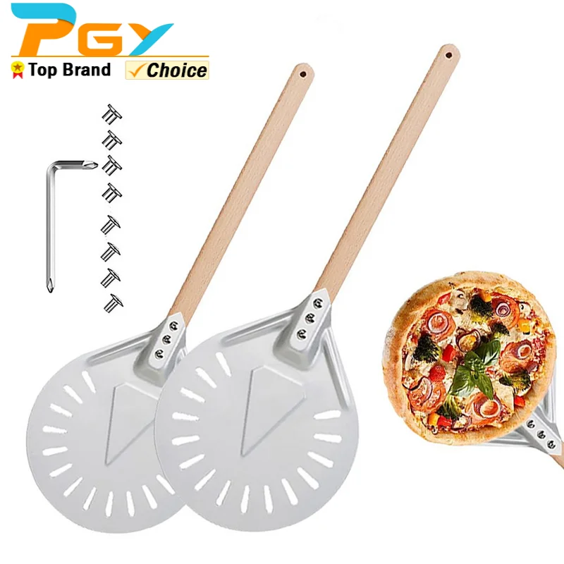 Oven Aluminum Pizza Peel 9 /10 Inch Round Turning Pizza Paddle with Wood Handle Pizza Peel Bakeware & Pizza Oven Accessories
Oven Aluminum Pizza Peel 9 /10 Inch Round Turning Pizza Paddle with Wood Handle Pizza Peel Bakeware & Pizza Oven Accessories