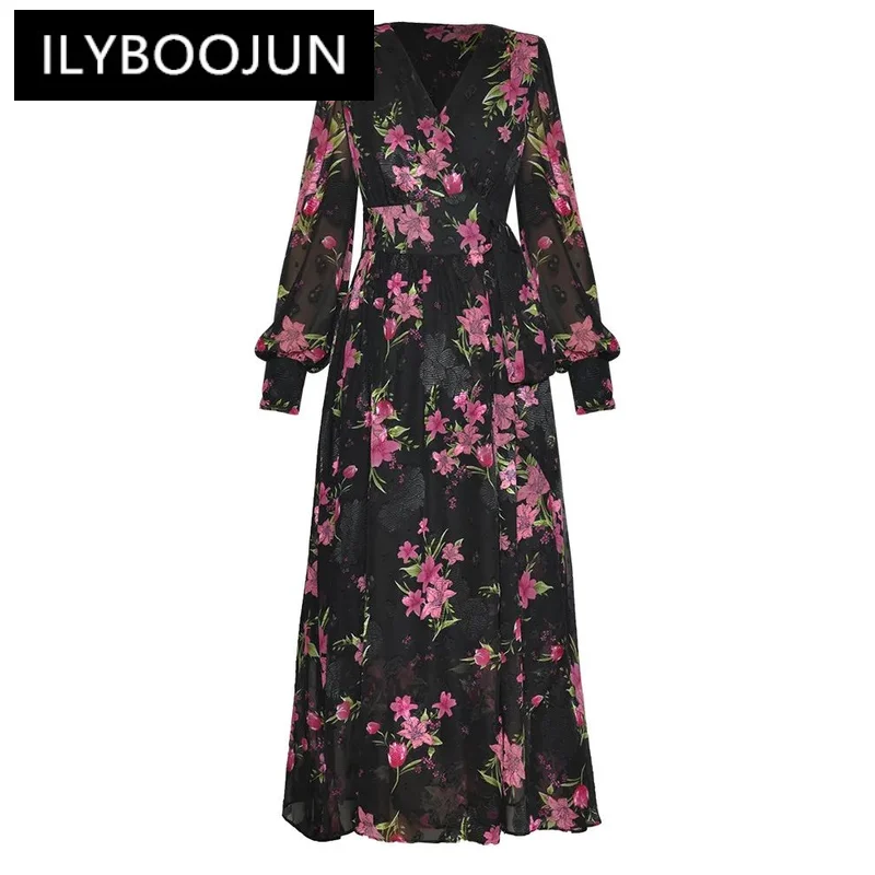 Модное дизайнерское весеннее элегантное платье ILYBOOJUN, женские пляжные длинные платья на шнуровке с V-образным вырезом и цветочным принтом для отдыха
Модное дизайнерское весеннее элегантное платье ILYBOOJUN, женские пляжные длинные платья на шнуровке с V-образным вырезом и цветочным принтом для отдыха