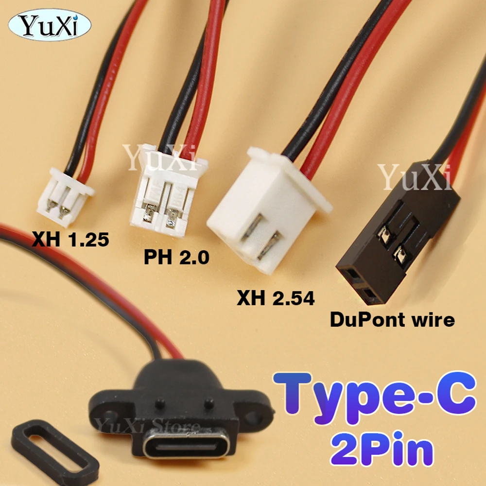 1Pc USB Type-C Female Waterproof Connector 2Pin Wire USB C Pigtail Cable Extension Power Cable Fast Charging Jack Port Plug
1Pc USB Type-C Female Waterproof Connector 2Pin Wire USB C Pigtail Cable Extension Power Cable Fast Charging Jack Port Plug