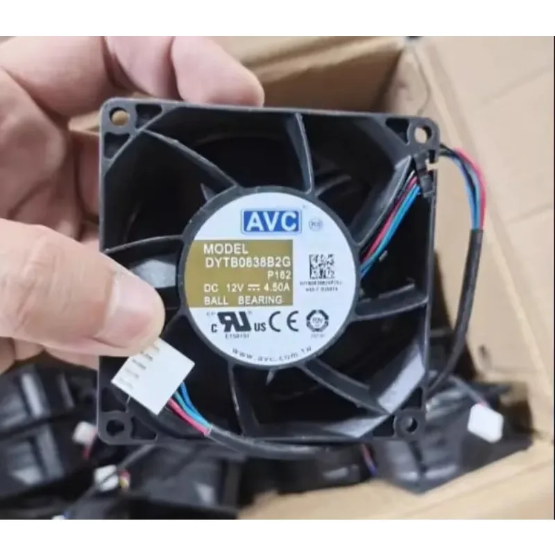 AVC DYTB0838B2G P162 DC 12V 4.5A 80x80x38mm 4-проводной вентилятор охлаждения сервера
AVC DYTB0838B2G P162 DC 12V 4.5A 80x80x38mm 4-проводной вентилятор охлаждения сервера