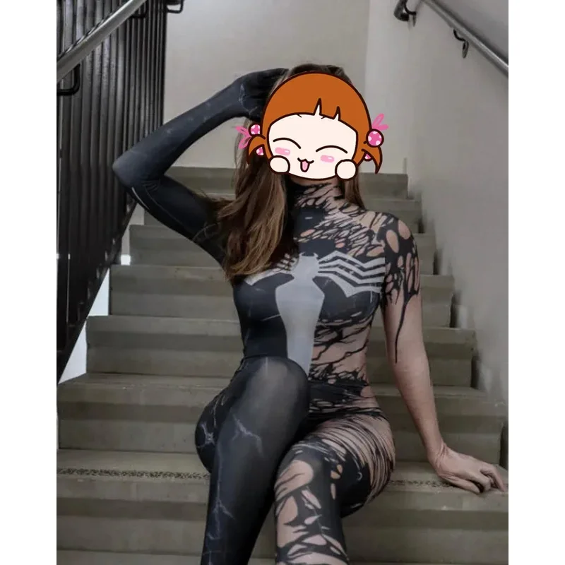 Adults Kids Super villain Venom Symbiote Black Spiderman Superhero Cosplay Costume Halloween MJ Bodysuit Zentai Second Skin Suit
Adults Kids Super villain Venom Symbiote Black Spiderman Superhero Cosplay Costume Halloween MJ Bodysuit Zentai Second Skin Suit