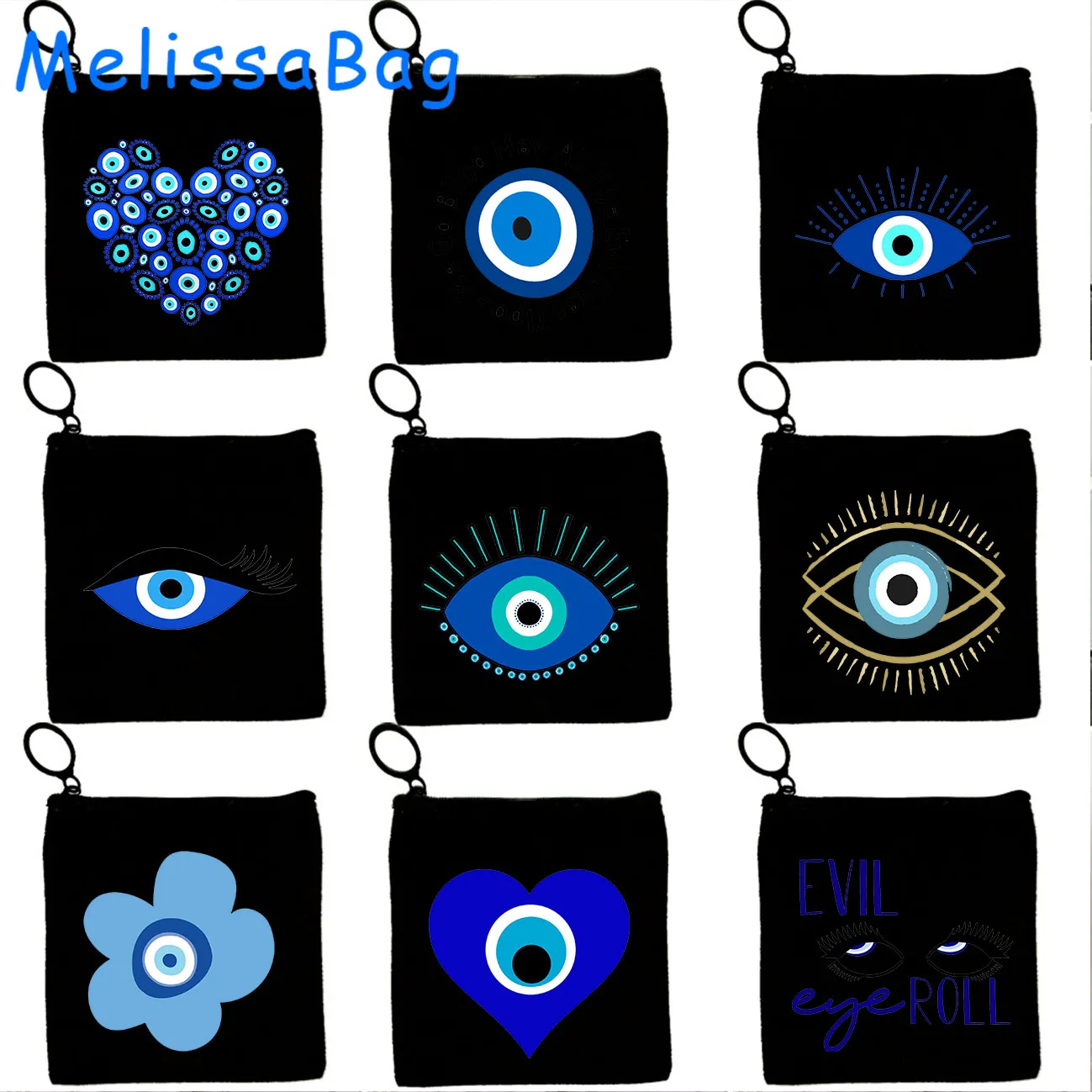 Blue Evil Eye Heart Protection Mandala Bohemian Hamsa Amulet Girl Gifts Canvas Coin Purse Key Case Small Bag Wallet Zipper Pouch
Blue Evil Eye Heart Protection Mandala Bohemian Hamsa Amulet Girl Gifts Canvas Coin Purse Key Case Small Bag Wallet Zipper Pouch