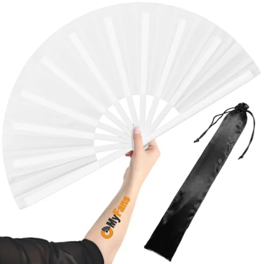 Large Rave Folding Hand Fan - Foldable Chinese Tai Chi Kung Fu fan - Ideal for Festivals, EDM, Dancing, Hot Flashes, Church and
Large Rave Folding Hand Fan - Foldable Chinese Tai Chi Kung Fu fan - Ideal for Festivals, EDM, Dancing, Hot Flashes, Church and