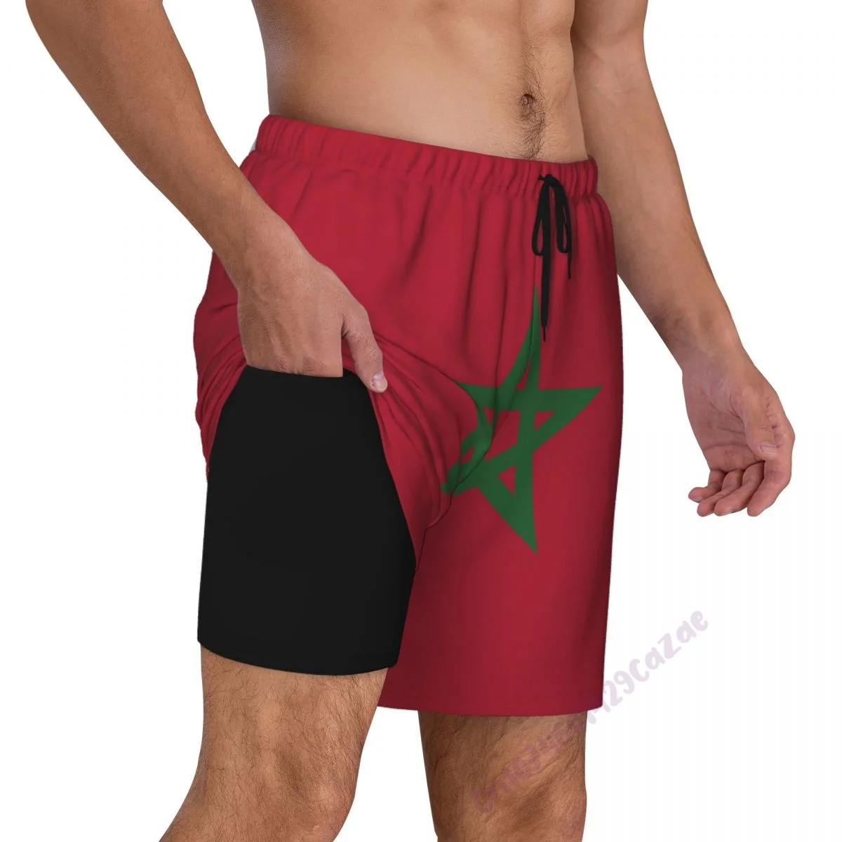 Morocco Flag 3D Mens Swimming Trunks With Compression Liner 2 in 1 Quick-Dry Summer Swim Shorts With Pockets
Morocco Flag 3D Mens Swimming Trunks With Compression Liner 2 in 1 Quick-Dry Summer Swim Shorts With Pockets