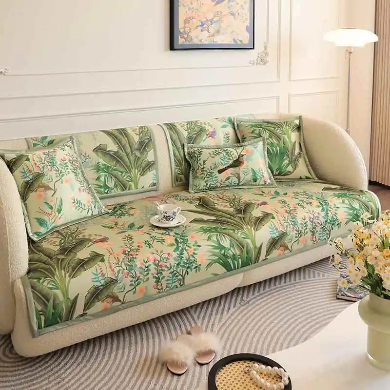 American Style High End Summer Ice Silk Sofa Cushion All Season Non Slip Cool Mat Pad Cover Scratch Proof Cloth
American Style High End Summer Ice Silk Sofa Cushion All Season Non Slip Cool Mat Pad Cover Scratch Proof Cloth