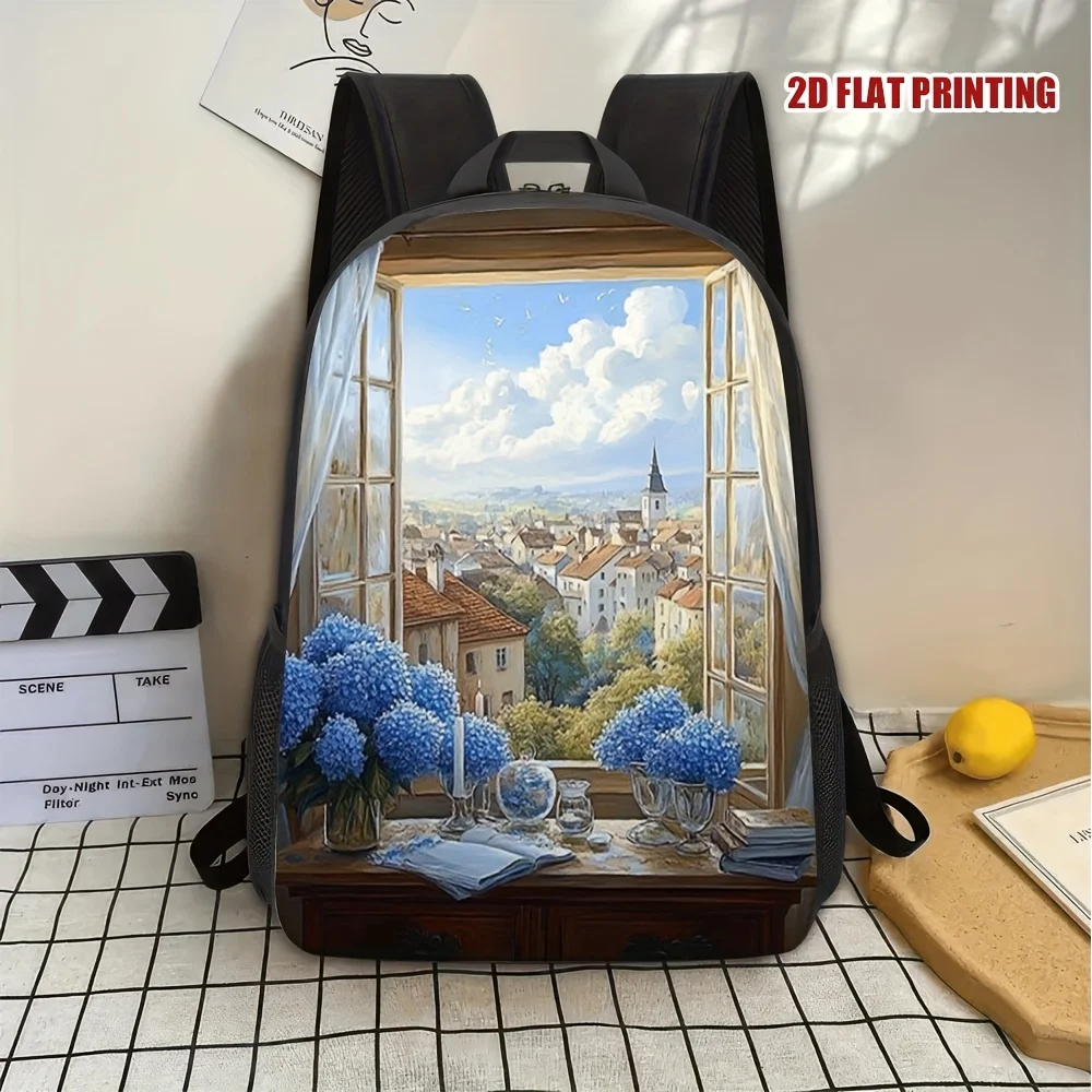 1 Large Capacity Travel Backpack - Summer Landscape 2D Flat Pattern Print, Lightweight, Washable Zipper Closure
1 Large Capacity Travel Backpack - Summer Landscape 2D Flat Pattern Print, Lightweight, Washable Zipper Closure