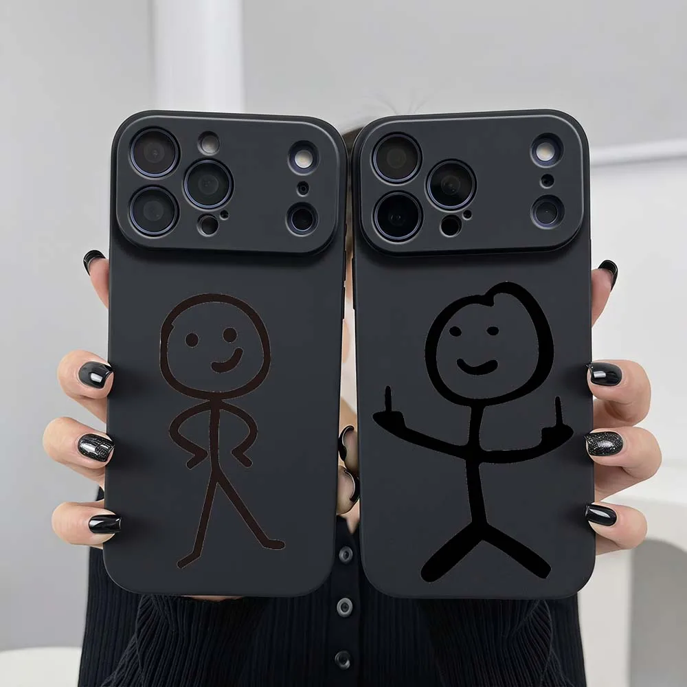 Stick Figure Gesture Phone Case For Apple iPhone 17 Air 16 16e 15 14 13 12 11 XS Pro Max Plus Black Soft Cover
Stick Figure Gesture Phone Case For Apple iPhone 17 Air 16 16e 15 14 13 12 11 XS Pro Max Plus Black Soft Cover