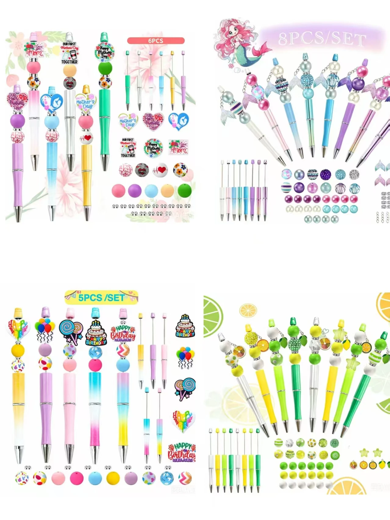 Cute Pendant Ballpoint Pen Mother's Day Birthday Gift DIY Beaded Pen Ballpoint Pen Set Gift Office Stationery Handmade High-Valu
Cute Pendant Ballpoint Pen Mother's Day Birthday Gift DIY Beaded Pen Ballpoint Pen Set Gift Office Stationery Handmade High-Valu