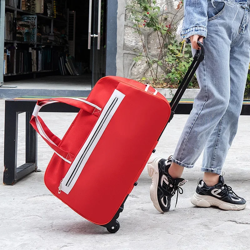Travel Suitcase with Wheels Lightweight Waterproof Oxford Rolling Luggage Bag Zipper Travel Bags Large Capacity Trolley Bag
Travel Suitcase with Wheels Lightweight Waterproof Oxford Rolling Luggage Bag Zipper Travel Bags Large Capacity Trolley Bag